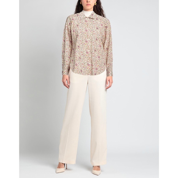 XIRENA Beau Button Down Oversized Boyfriend Shirt Top Ivy Vines Tan S $180 - Picture 15 of 16